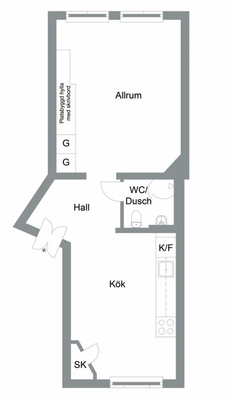 Malmplan 2 · 1 rum · 39 kvm – bild 6