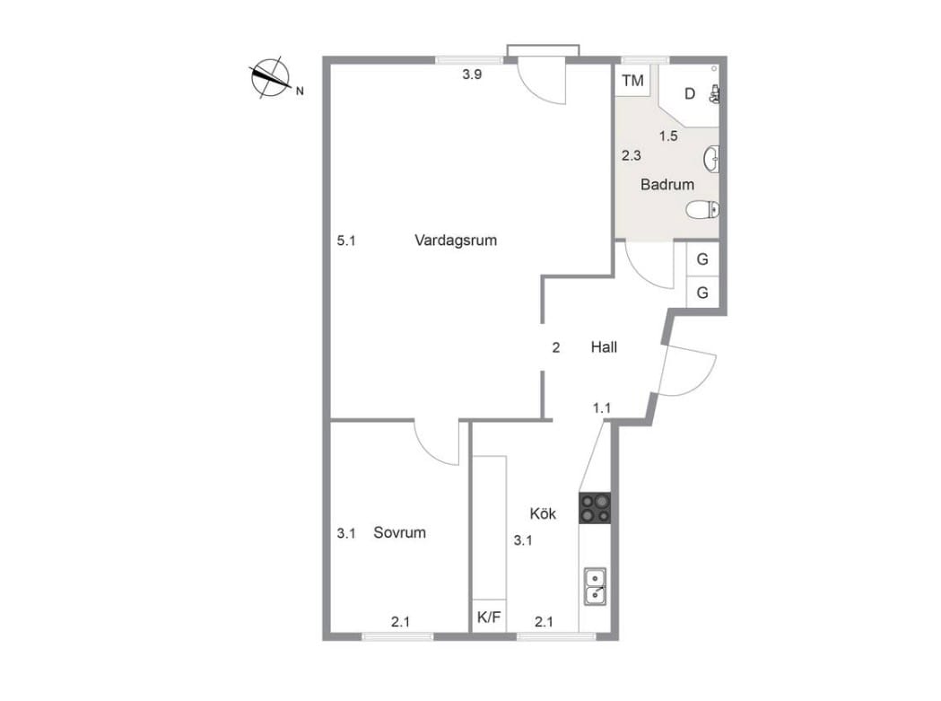 Domsagevägen 6B · 1.5 rum · 41 kvm – bild 14