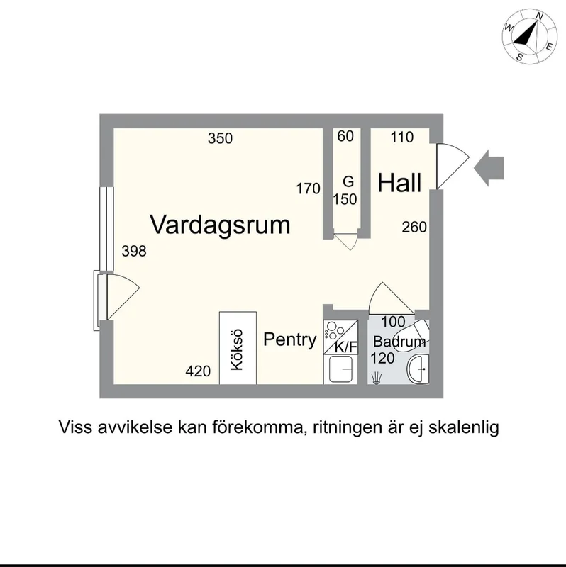 Vänortsgatan 7 · 1 rum · 22 kvm