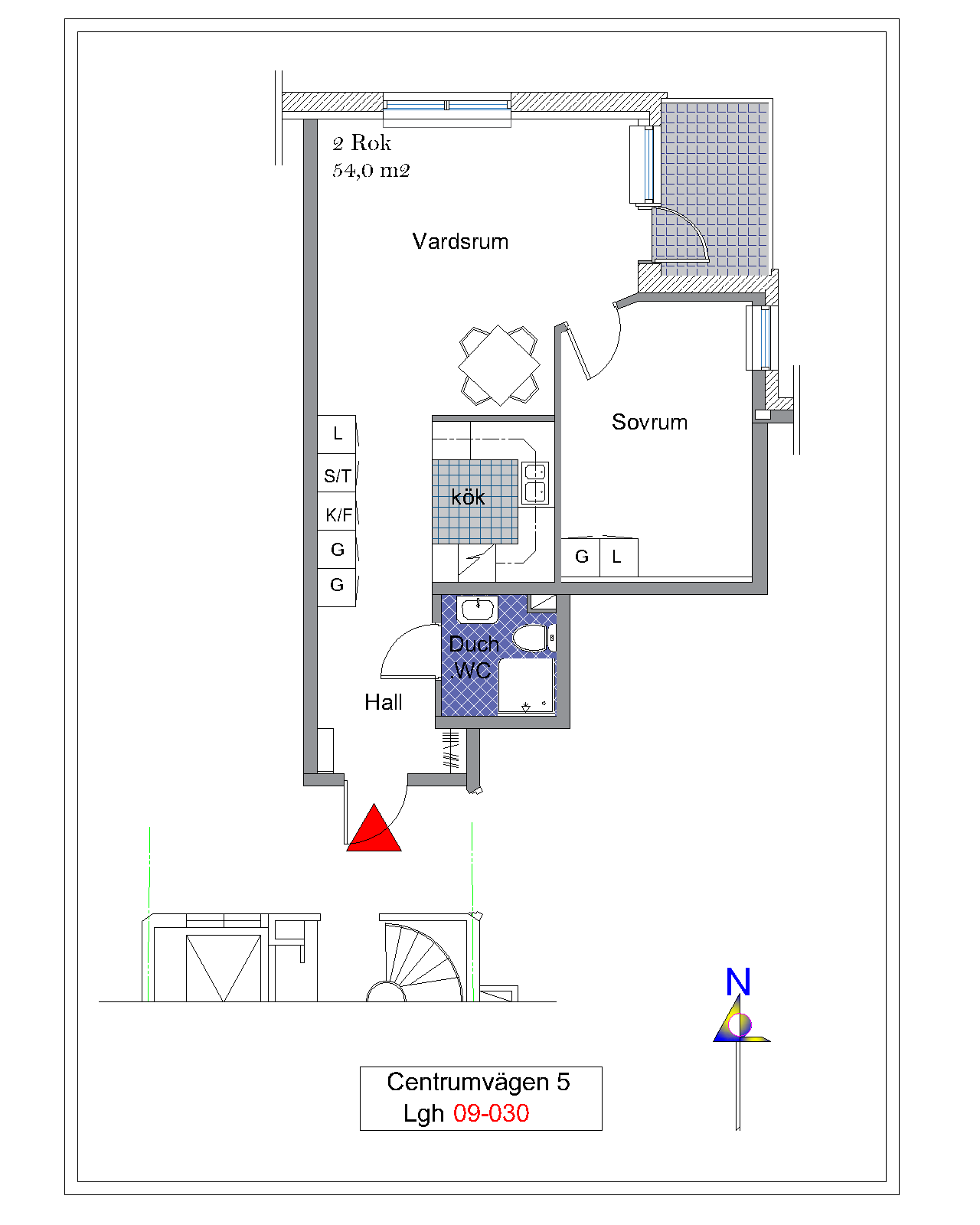 Lägenhet, 2 rooms, 54 sqm, Munkedal