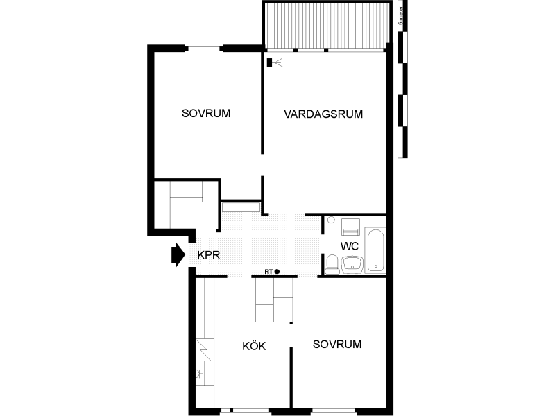 Lägenhet, 3 rooms, 76 sqm, Sandviken