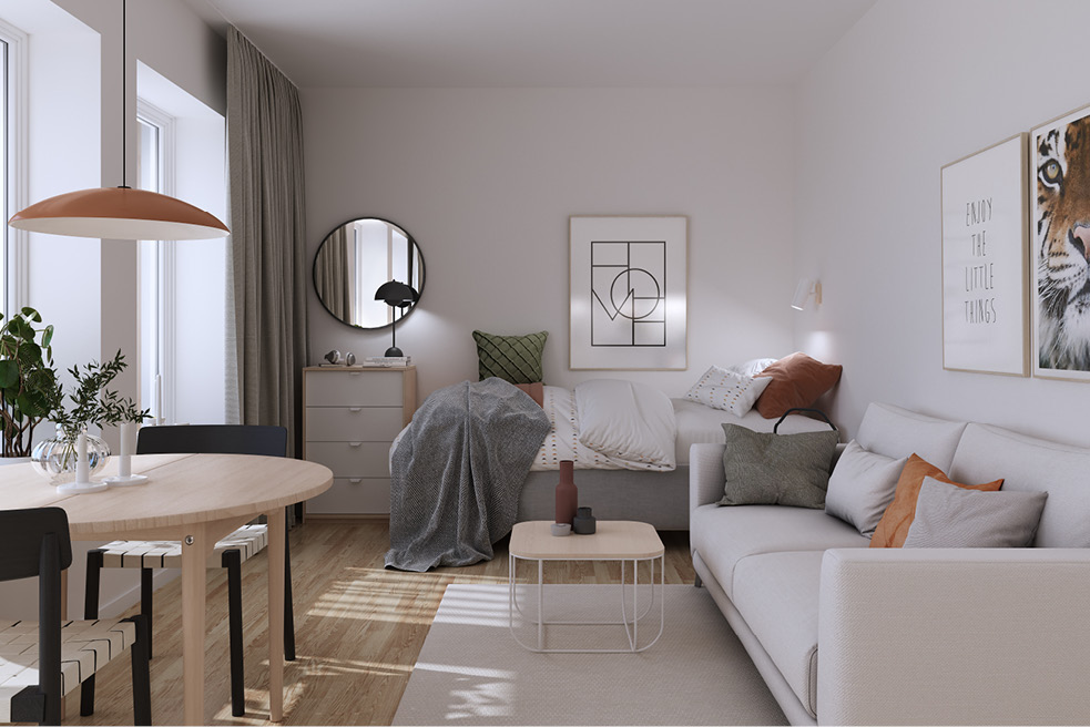 Lägenhet, 1 rooms, 29 sqm, Strängnäs
