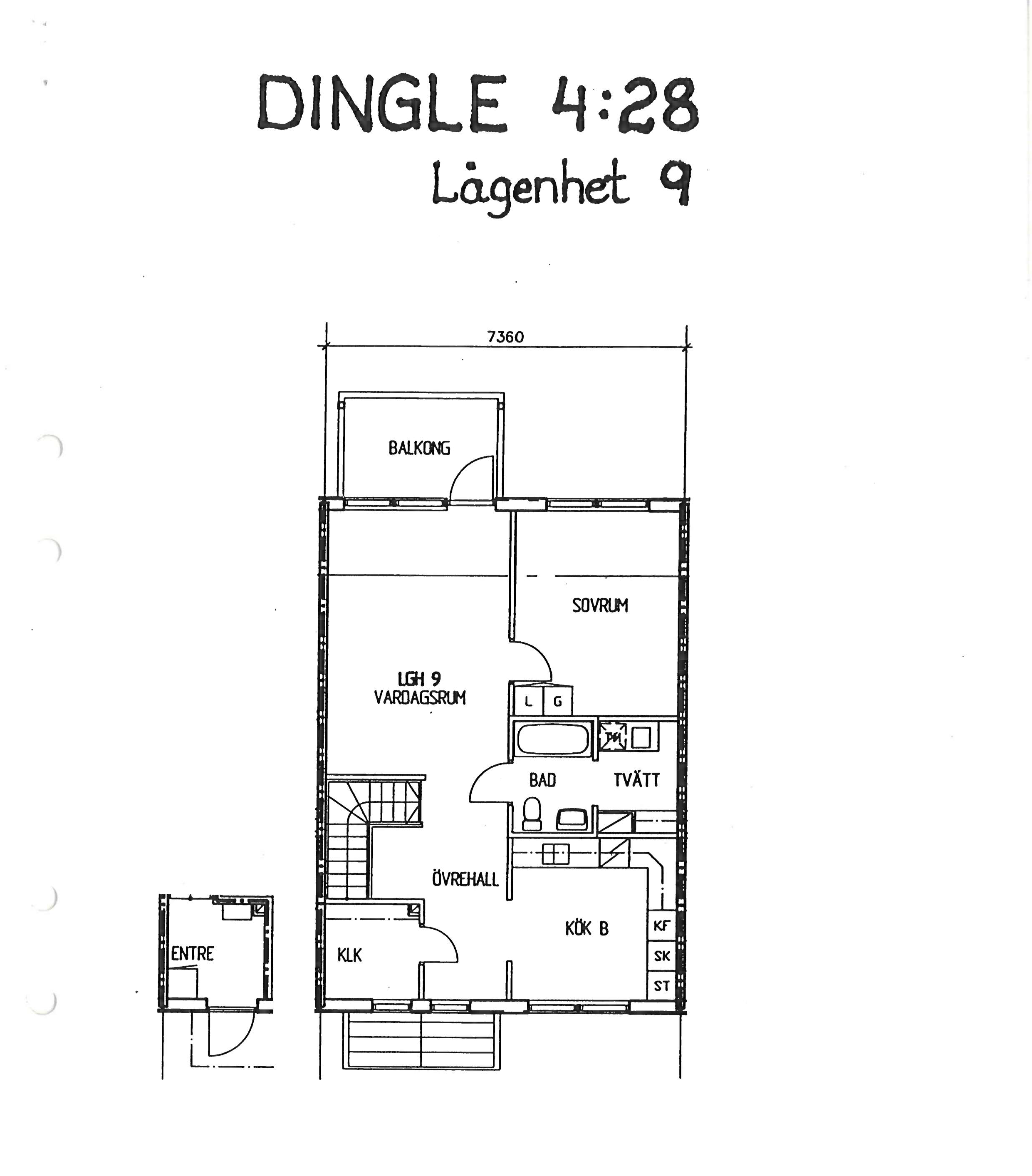 Lägenhet, 2 rooms, 76 sqm, Dingle