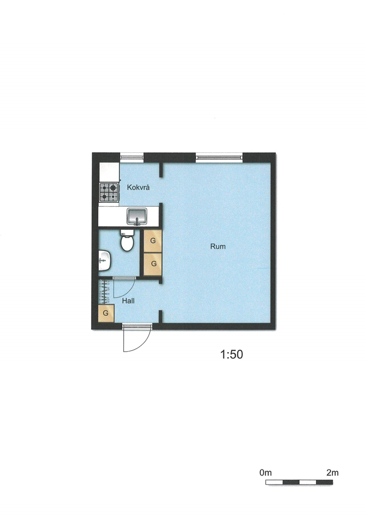 Lägenhet, 1 rooms, 25 sqm, Storuman