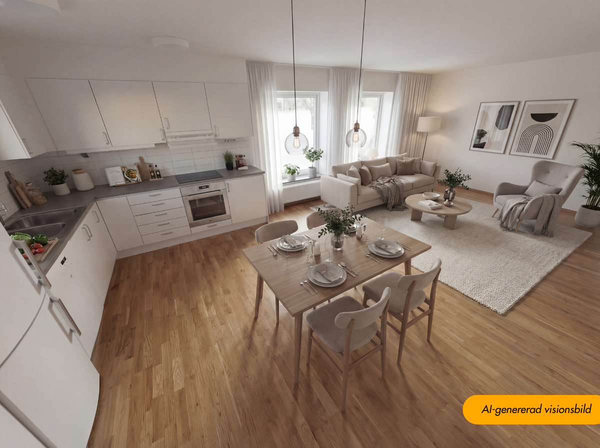 Lägenhet, 1 rooms, 52 sqm, Gällstad