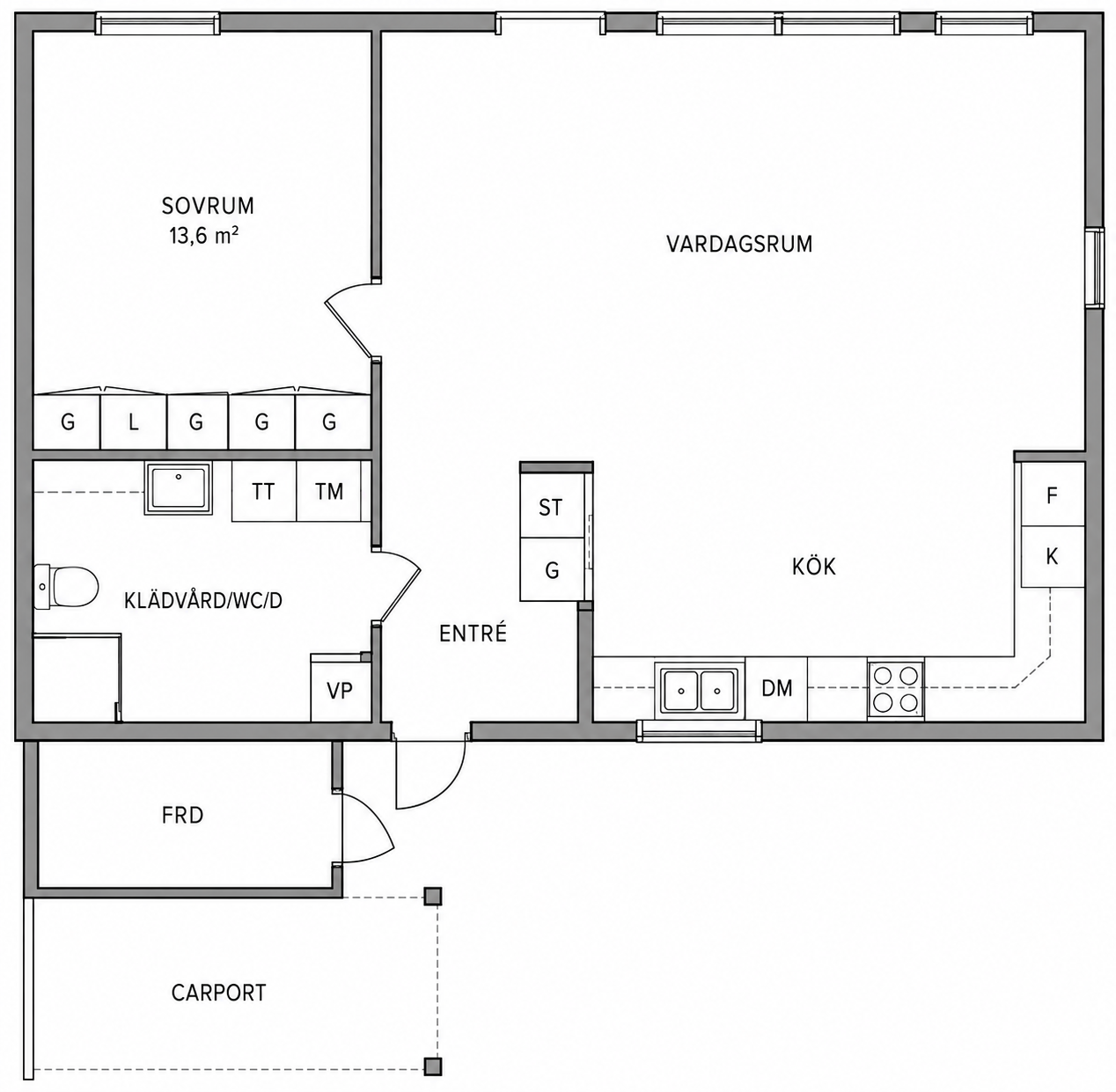 Lägenhet, 2 rooms, 63 sqm, Svenljunga