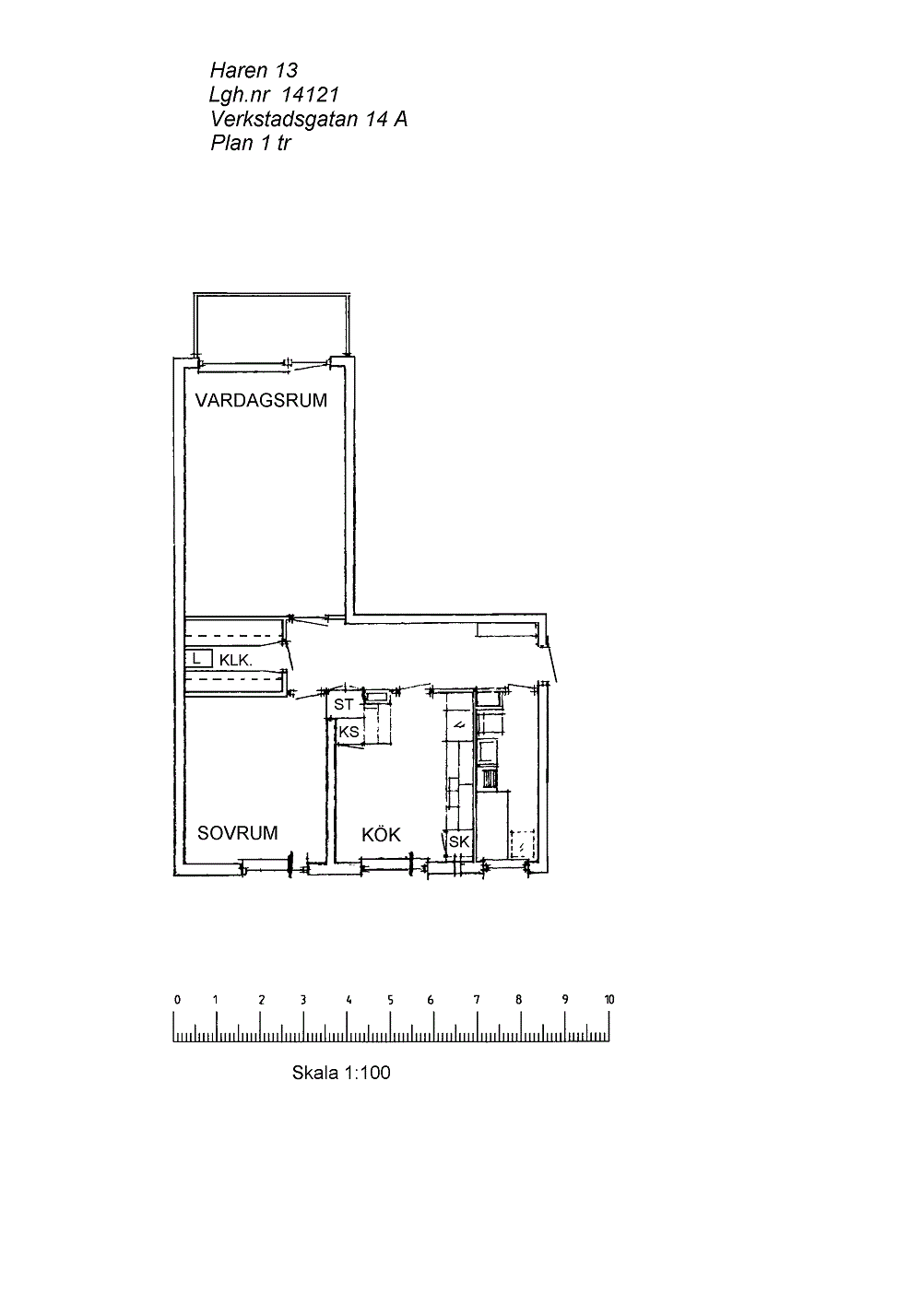 Lägenhet, 2 rooms, 63 sqm, Malå
