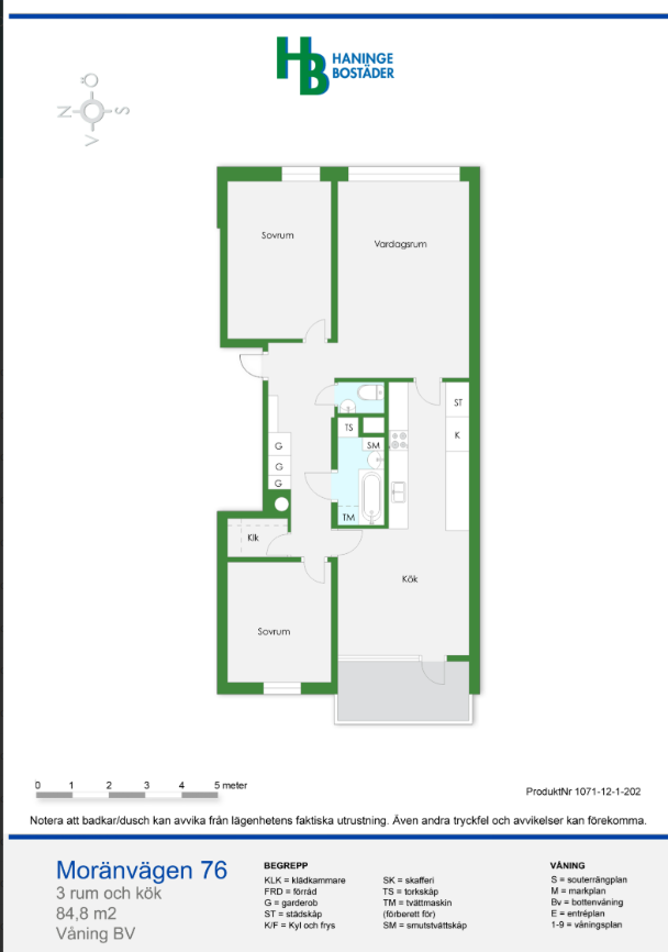 Lägenhet, 3 rooms, 85 sqm, Jordbro