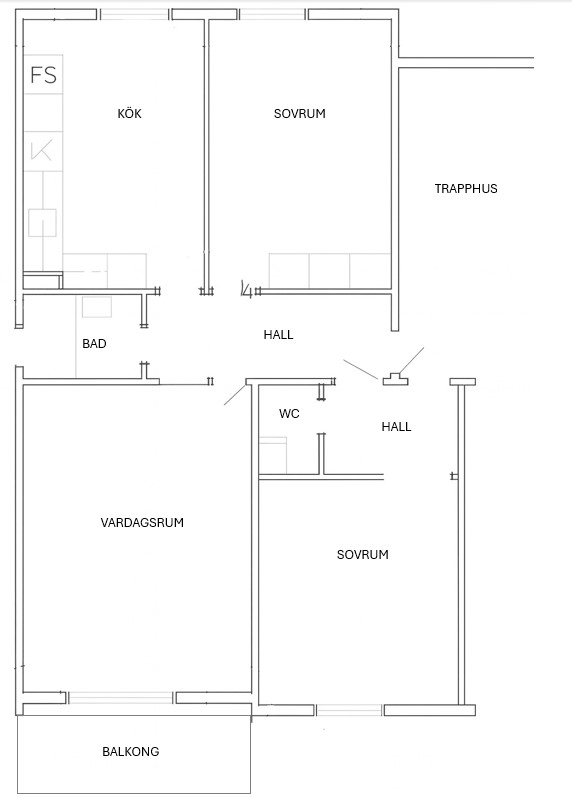 Lägenhet, 3 rooms, 80 sqm, Svenljunga