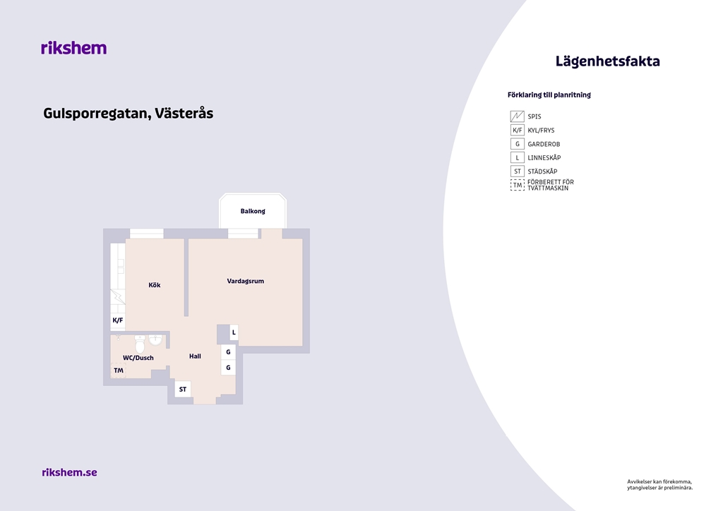 Lägenhet, 1 rooms, 43 sqm, Västerås