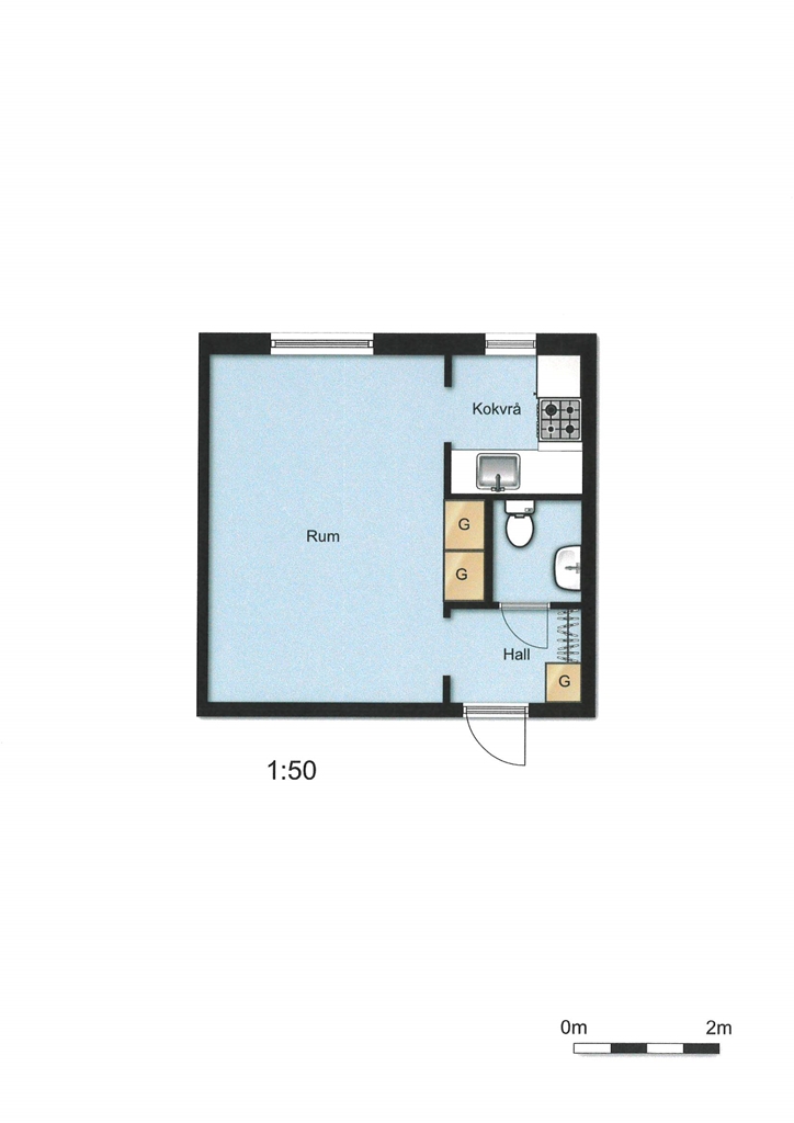 Lägenhet, 1 rooms, 25 sqm, Storuman