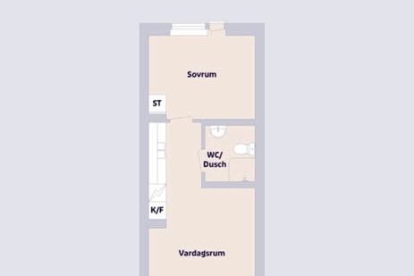Modern studentlägenhet i Kvarngärdet