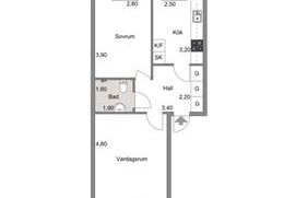 Ljus 2a med balkong i centrala Mölndal