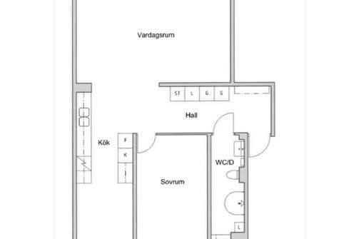 Ljus 2:a med balkong nära natur & city