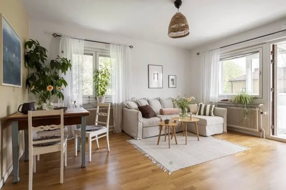 Naturnära gavellägenhet i Slättadamm