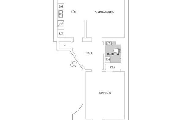 Ljus modern 2:a i centrala Lund