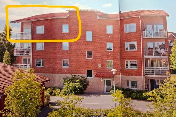 Möblerad 3:a på Tomtebo – högst upp