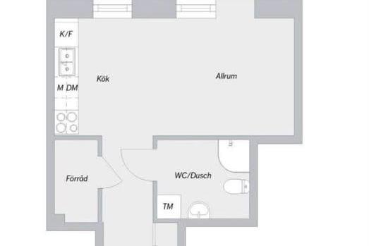 30 kvm i Alby centrum – nära T-bana
