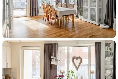 Ljus och modern 3:a med uteplats