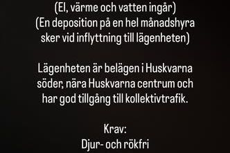Vindsvåning 65 kvm i Huskvarna S