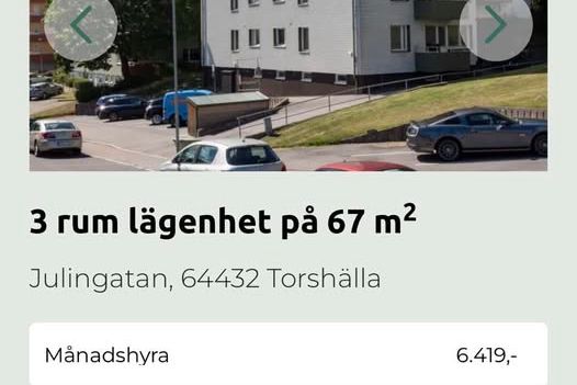 3:a i Torshälla – Låg hyra!