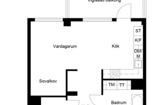 Nyproducerad 1:a med utsikt i Haninge