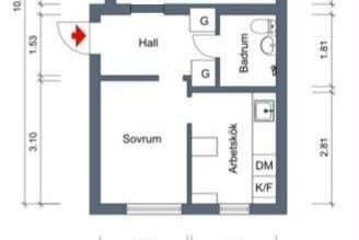 Charmig 1:a på Östermalm uthyres