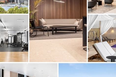 Modern 1:a i Karlatornet med gym