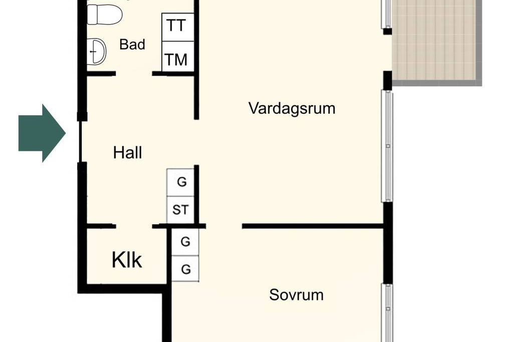Möblerad 2:a i Sköndal med balkong
