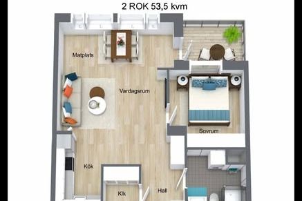 2 rok med balkong & hiss – 5 tr