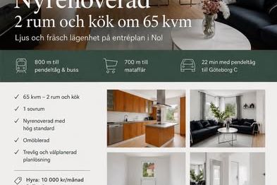 Renoverad 2:a i Nol med 2 p-platser – Nödinge-Nol