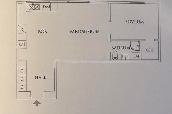 Möblerad 2:a i Krokslätt nära spårvagn
