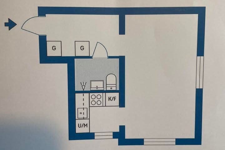 Möblerad 1:a 31 kvm inkl allt Ludvigsberg