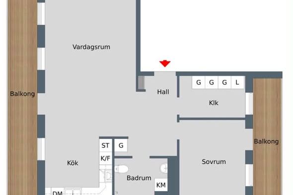 Ny 2:a med två balkonger i Eskilstuna