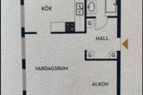 1,5 rok 43 kvm i Kallhäll – nära pendel