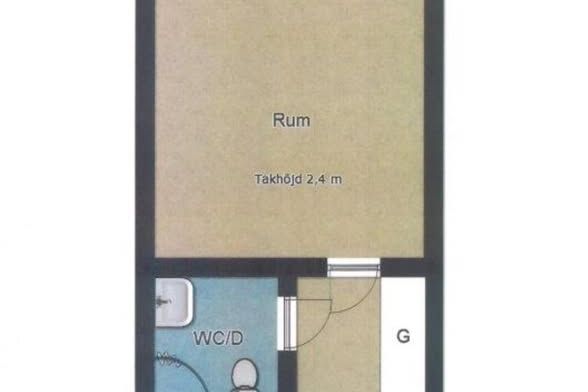 Korridorsrum med eget badrum, centralt läge
