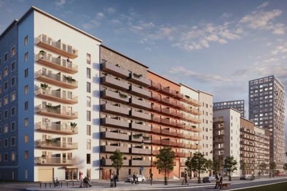 Möblerad 1:a med solig balkong Häggvik