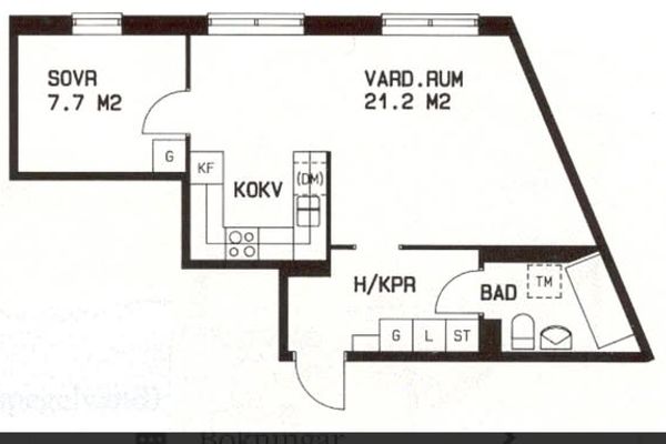 Möblerad 2:a i Handen nära pendel & centrum