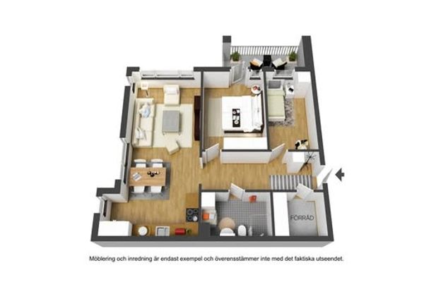 Nyrenoverad 3:a med balkong nära Nydalasjön