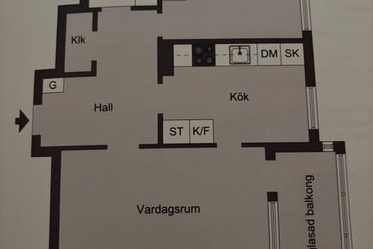 Ljus 2:a i Täby nära kommunikationer