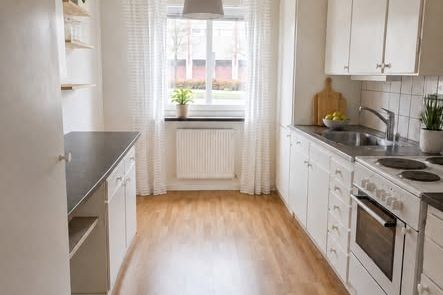 Ljus 2:a med tvättmaskin nära centrum