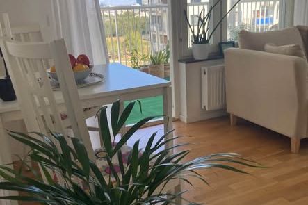 Möblerad 1:a med balkong nära T-bana