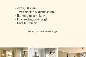 Ljus 2 rok med balkong i Högsbo