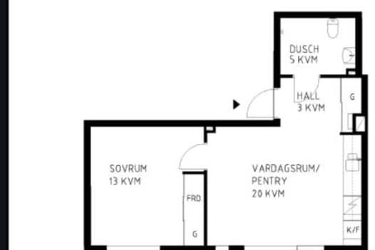Short-term 2-room apartment in Älvsjö