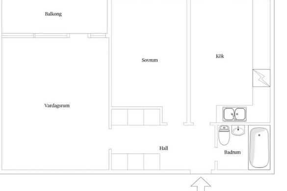 Möblerad 2:a med balkong i Lund