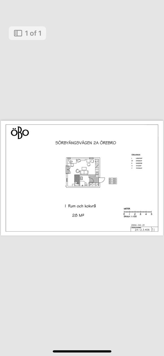 Lägenhet 1:a i Örebro - 28 kvm möblerat