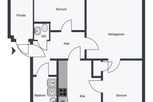 Stor 3:a i Rönninge med garageplats