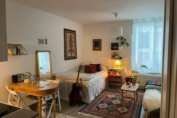 Studentetta i Kärrtorp nära T-bana