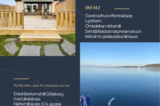 Radhus i Hovås nära natur och centrum