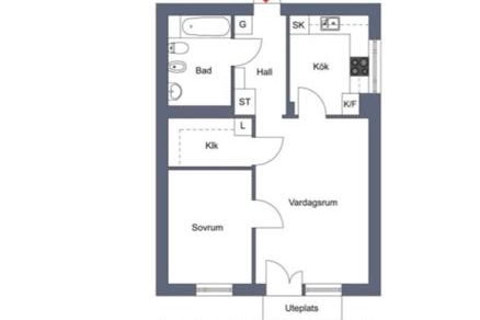 Möblerad 2:a i Kvarngärdet nära stan